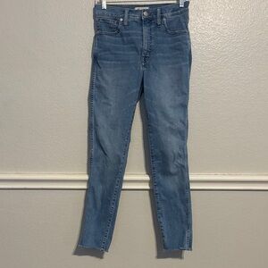 Madewell women’s High-waist Skinny Jeans in Denim Blue